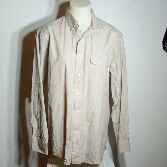 Daniel Cremieux Men's Tan Long Sleeve Button Down Shirt Sz lg - Picture 4 of 8